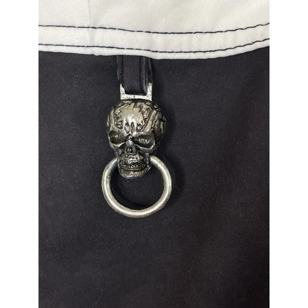 Affliction Board Shorts Mens 34 Brown Swim Trunks Gothic Skull Crosses MMA Y2K